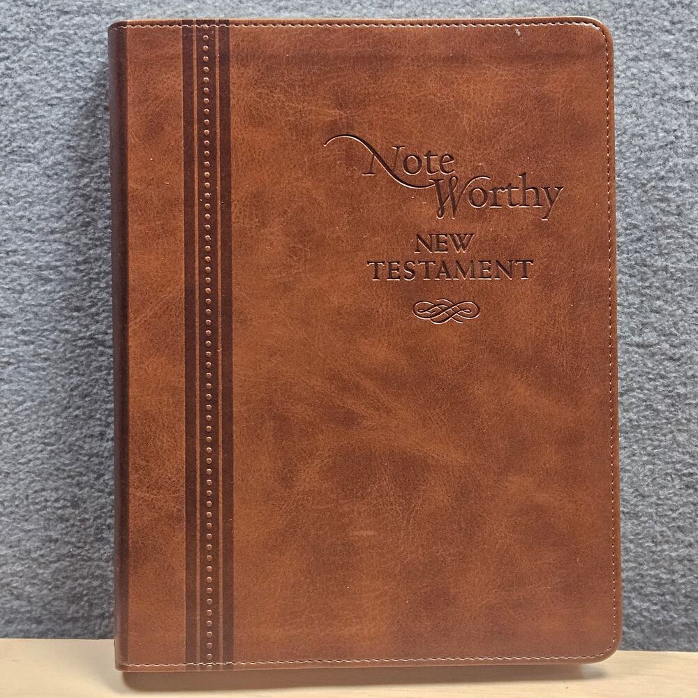 Note Worthy New Testament - NKJV - Thomas Nelson - 2014 Toffee Color Leatherette